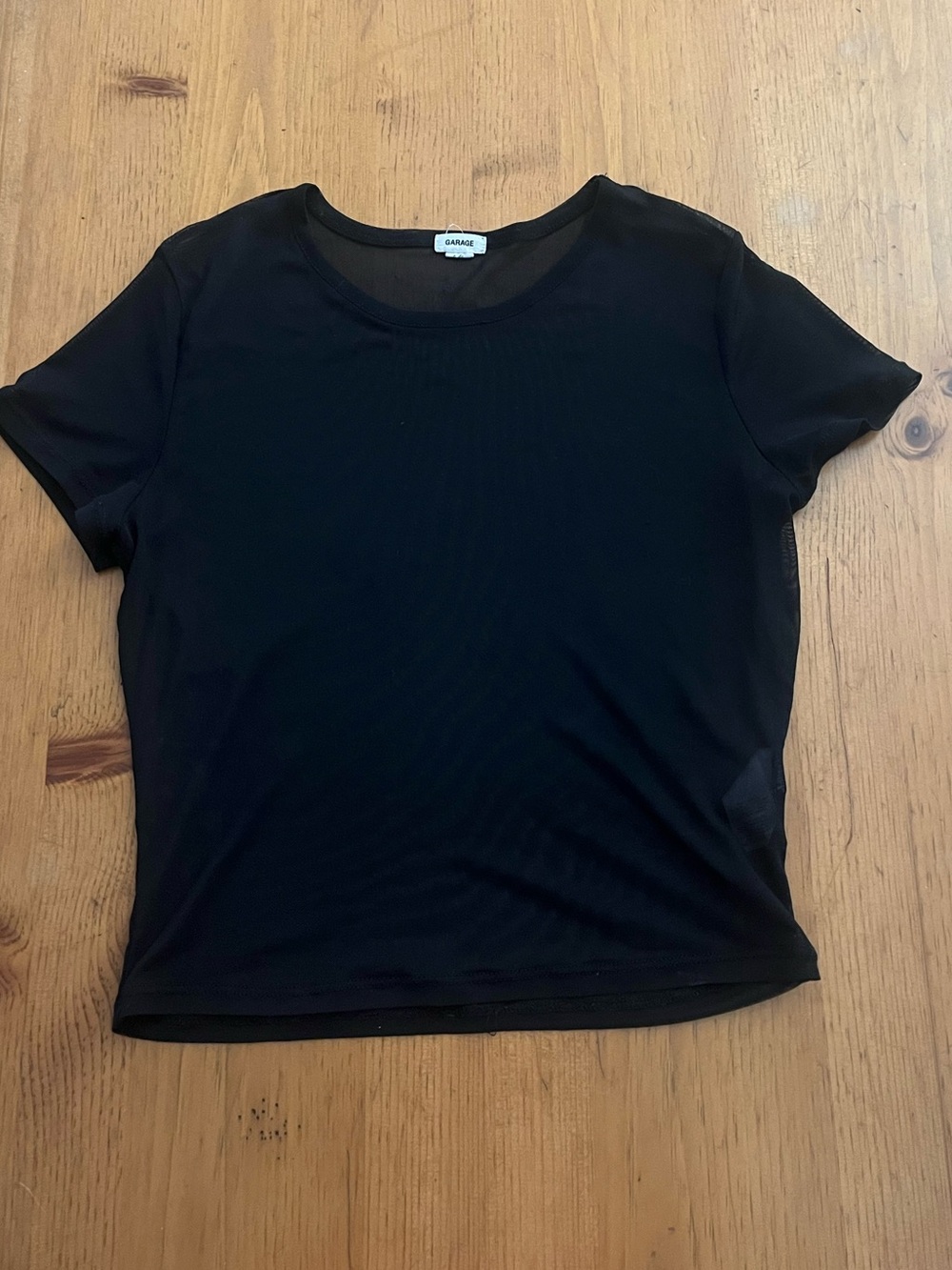 Garage Black Short Sleeve Crewneck Tee